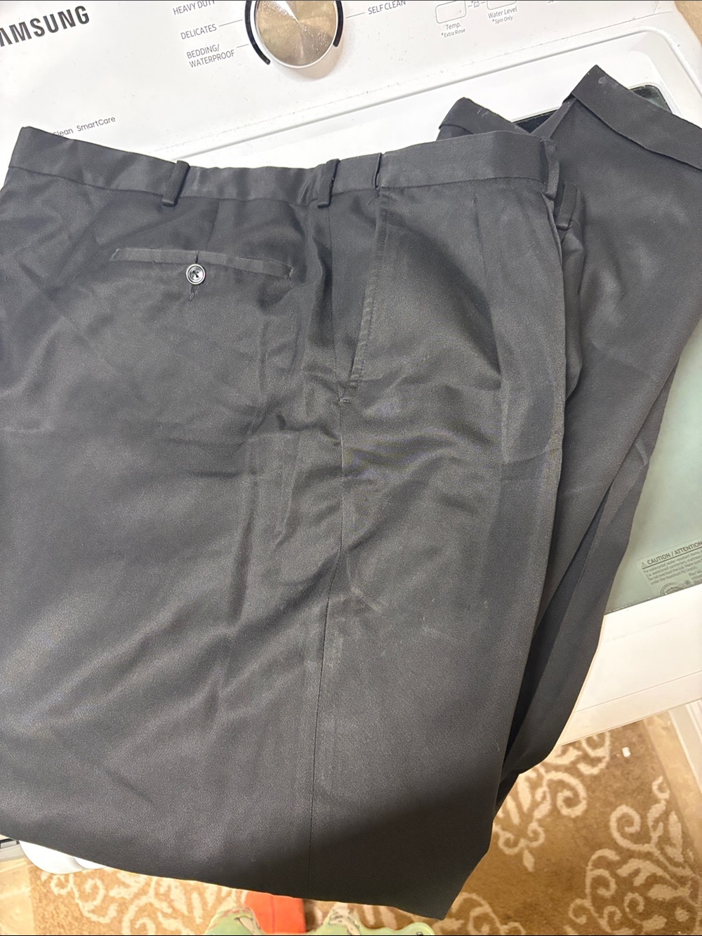 OAK Men's Black Dress Pants - Classic Straight Fit